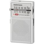 巻き取り式イヤホンポケットラジオ AM/FM対応 オーム電機