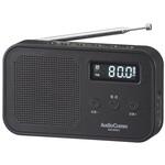 横型スリムラジオ AM/FM デジタル高感度・アラーム付 オーム電機