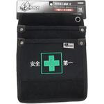 侍B 帆布腰袋 黒 安全マーク SRB-32AZ 侍BLACK