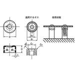 トップナット(鉄/3価ホワイト)(小箱) オチアイ