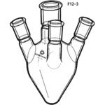 ヘルツ型四ッ口フラスコ F12-3シリーズ 桐山製作所
