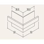 バスパネルカウンター見切用出隅 フクビ化学