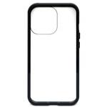 IPHONE 13 背面クリアガラス+耐衝撃アルミバンパー背面ケース エアージェイ
