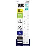 USBポート付き個別スイッチコードタップ TOPLAND