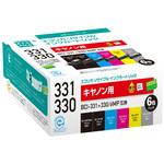 ECI-C331-6P リサイクルインク キヤノン対応 BCI-331+330/6MP エコリカ