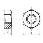 M10 小形六角ナット(1種)(S45C/3価ホワイト)(小箱) 大阪魂