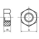 六角ナット(1種)(細目)(S45C/3価ホワイト)(小箱) 大阪魂