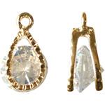 ジュエリークリップチャーム しずく型 日本紐釦貿易 ポイントパーツ