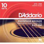 EJ17-10P アコ弦EJ17-10P  Medium 013-056 D'Addario