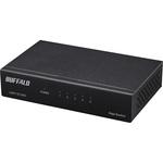 LSW7-GT-5ES/BK Giga 5ポート スイッチングハブ 電源外付け 金属筐体 マグネット付属 ブラック BUFFALO(バッファロー)