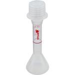 677895(一般校正) EMユーロPMPメスフラスコ キャップ付 透明 10mL 校正証明書付 VITLAB