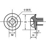 M4×12 TP-TBタイプ(鉄/亜鉛黒) (小箱) 日本パワーファスニング 呼びM4