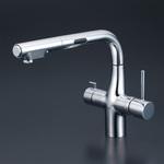 KM6131SCEC 浄水器付シングルレバー式シャワー付混合栓(eレバー KM6131SCEC 浄水器付シングルレバー式シャワー付混合栓(eレバー