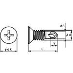 M4×13 ピアス皿小頭(細目)薄板用ロングミニポイント(鉄/3価ステンコート) (小箱) 日本パワーファスニング