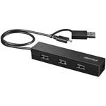 BSH4UMB04BK タブレット・スマホ用 USB2.0 4ポートハブ 変換コネクター付き BUFFALO(バッファロー)