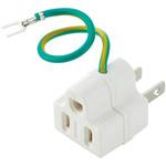 3ピン⇒2ピン変換アダプター BUFFALO(バッファロー) コンセント変換