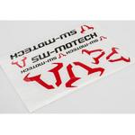 WER.GIV.016.10001 スティッカーセット 310x260 mm. Bull: レッド SW-Motech: ブラック SW-MOTECH (エスダブリューモテック)