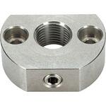 固定ブロック、インデックスボルト用/水平取付用(固定用穴がインデックス・ボルトと平行)/ステンレス鋼1.4305(SUS303相当) Roemheld Halder(ロームヘルド・ハルダー)