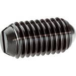 スプリング・プランジャ、ボール、スロット付インチサイズ/快削鋼、バネ圧：弱/1 Roemheld Halder(ロームヘルド・ハルダー)