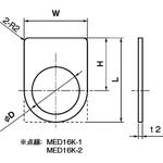 銘板 ダルマ銘板(無地) 岩田製作所