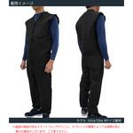 中綿キルトインナーつなぎ ブラック Struggler (トーマセンイ)