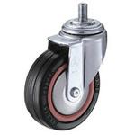 4200MA-RB100 ねじ込み式キャスター 旋回式ゴム車輪(ナイロンホイール・ボールベアリング) ハンマーキャスター