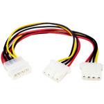 PYO2L IDE電源2分岐ケーブル ペリフェラル電源(オス) - 2x ペリフェラル電源(メス) 23cm StarTech.com
