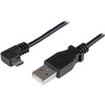 スマホ充電Micro-USBケーブル 0.5m L型右向きマイクロUSB (オス) - USB (オス) 24AWG StarTech.com