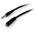 MUHSMF1M 1m 3.5mm 4極ステレオミニプラグ(TRRS) ヘッドホン延長ケーブル オス/メス StarTech.com