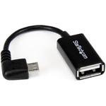 12cm L型Micro USB - USB OTG変換アダプタ マイクロUSBホストケーブル USB Aタイプ メスーUSB Micro-Bタイプ オス StarTech.com