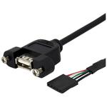 USBPNLAFHD1 30cm USB 2.0パネルマウント型変換ケーブル USBマザーボードヘッダー(5ピン) メス - パネルマウント用USB Aポート メス StarTech.com