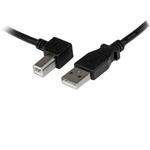 2m USB 2.0 ケーブル タイプA (オス) - タイプB/L型左向き (オス) StarTech.com