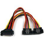 15cm ラッチ付きSATA電源ケーブル シリアルATA Y字分岐ケーブル オス/メス StarTech.com
