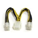 PCIEXSPLIT6 15cm PCI Express電源 分岐/二股/Y字 延長ケーブル StarTech.com