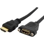 HDMIPNLFM3 ハイスピードHDMIケーブル/91cm/HDMI 1.4/パネルマウント型/4K30Hz/HDMI メス - HDMI オス StarTech.com