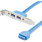 マザーボードピンヘッダー接続USB 3.0 2ポート増設ケーブル PCIブラケット付き StarTech.com