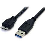USB3AUB50CMB USBケーブル/USB 3.0(5Gbps)/50cm/Type-A - MicroB/オス - オス/SuperSpeed USB 3.2 Gen1 規格準拠/ブラック/USB マイクロB 変換 コード アダプターケーブル StarTech.com