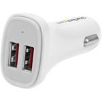 USB2PCARWHS 2ポートUSB車載充電器シガーソケットカーチャージャー 24W/4.8A ホワイト StarTech.com