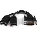 20cm DMS 59 デュアルDisplayPort分岐ケーブル 1x DMS-59 オス - 2x ディスプレイポートDP メス StarTech.com