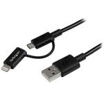 LTUB1MBK Apple Lightning/ Micro USB - USB ケーブル 1m ブラック StarTech.com