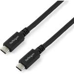 USB315C5C6 USB-Cケーブル/1.8m/USB 3.2 Gen 1/Type-C & Type-C/5Gbps/100W 5A/PD 3.0/USB-IF認証品/急速充電/オス・オス/ブラック/データ同期 転送 StarTech.com