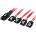 50cm SAS(Serial Sttached SCSI)ケーブル SFF-8087(MiniSAS)-4x ラッチ付SATAケーブル StarTech.com