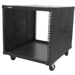 サーバーラック/オープンフレームキャビネット/9U/4ポスト/19インチ/取付奥行き59.5cm/静荷重135kg/キャスター&ハンドル付き/AV ネットワーク通信 ITコンピューター機器用データセンター 小型ラック StarTech.com