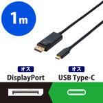 Type-C変換ケーブル タイプC-DisplayPort 4K対応 ブラック エレコム