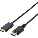 HDMI変換ケーブル DisplayPort-HDMI 4K 2K解像度対応 デジタル音声出力 ブラック エレコム