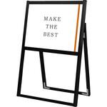 BFOSK-A2YK-3SET ブラックフラットオープンスタンド看板A2横片面 ウエイトアーム・水タンクセット 常磐精工