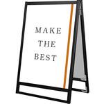 BFOSK-A1LR-3SET ブラックフラットオープンスタンド看板A1ロウ両面 ウエイトアーム・水タンクセット 常磐精工