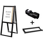 BFOSK-A3R-3SET ブラックフラットオープンスタンド看板A3両面 ウエイトアーム・水タンクセット 常磐精工