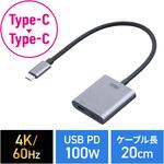 500-KC047 USB TypeCアダプタ USB 5Gbps PD100W対応 サンワダイレクト