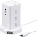 700-TAP074W 電源タップ タワー型 サンワダイレクト